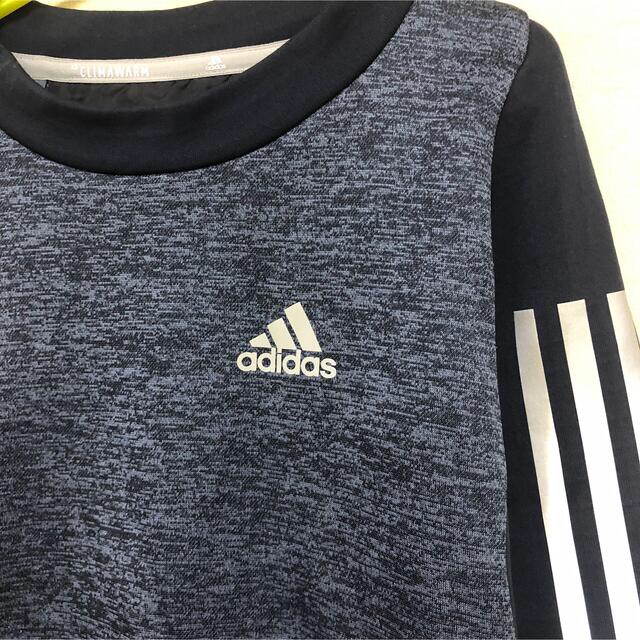 adidas(アディダス)の【美品】adidas CLIMAWARM スリーライン トップス 長袖 キッズ/ベビー/マタニティのキッズ服男の子用(90cm~)(Tシャツ/カットソー)の商品写真