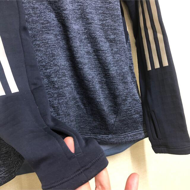 adidas(アディダス)の【美品】adidas CLIMAWARM スリーライン トップス 長袖 キッズ/ベビー/マタニティのキッズ服男の子用(90cm~)(Tシャツ/カットソー)の商品写真