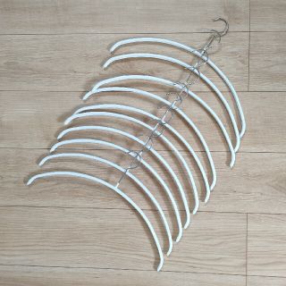 ムジルシリョウヒン(MUJI (無印良品))のマワハンガー エコノミック 40cm ホワイト 10本セット(押し入れ収納/ハンガー)