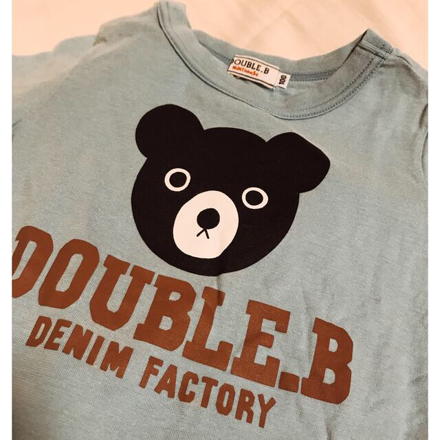 DOUBLE.B(ダブルビー)のミキハウス ダブルビー  デニムパンツ Tシャツセット 100サイズ キッズ/ベビー/マタニティのキッズ服男の子用(90cm~)(パンツ/スパッツ)の商品写真