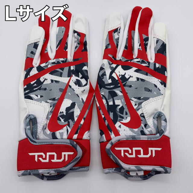 NIKE - NIKE ナイキ トラウトモデル バッティング手袋 レッド 赤 L