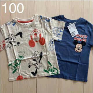 ディズニー(Disney)の【 Disney】ミッキー Tシャツ 2点セット 100(Tシャツ/カットソー)