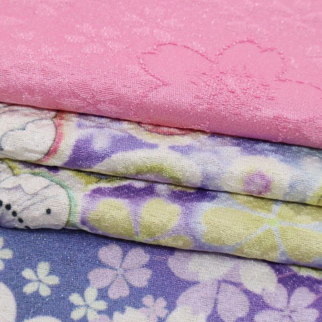 新品 高級振袖 長尺 *袷着物 辻が花模様 ピンク銀通し桜の地紋 新品 高級振袖 長尺 *袷着物 辻が花模様 ピンク銀通し桜の地紋