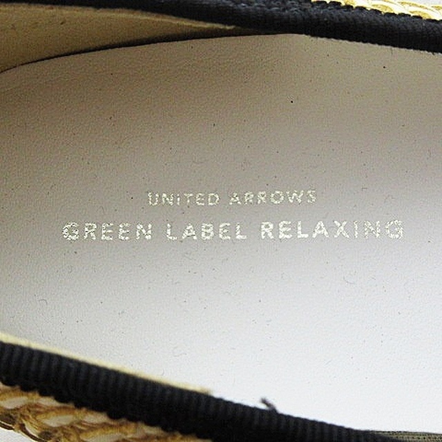 UNITED ARROWS green label relaxing(ユナイテッドアローズグリーンレーベルリラクシング)のグリーンレーベルリラクシング パンプス ローヒール リボン 23.5 茶 黒 レディースの靴/シューズ(ハイヒール/パンプス)の商品写真
