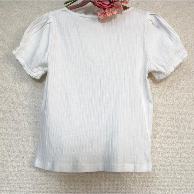 Secret Honey(シークレットハニー)のシークレットハニー 貝殻リボンモチーフ半袖カットソー2M9号美品Tシャツ レディースのトップス(カットソー(半袖/袖なし))の商品写真