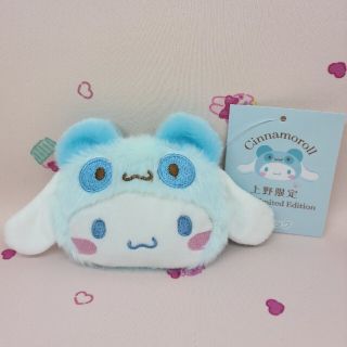 サンリオ(サンリオ)の【サンリオ上野店限定】新品♡シナモロール♡ふわふわマスコットエコバッグ♡パンダ♡(エコバッグ)