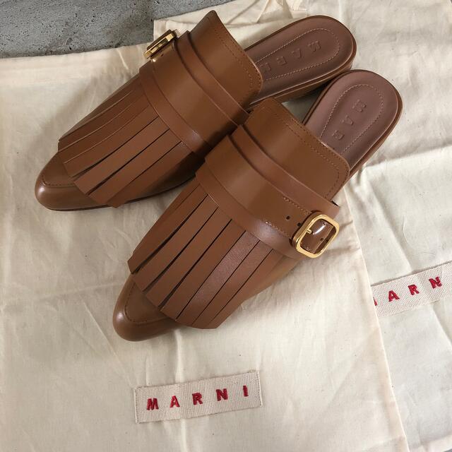 MARNIサンダル　フリンジスリッパ