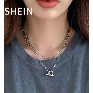 ザラ(ZARA)の新品✨ SHEIN マンテルネックレス 2連チェーンネックレス(ネックレス)