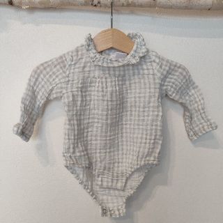 ザラキッズ(ZARA KIDS)のZARA baby ギンガムチェックロンパース(ロンパース)