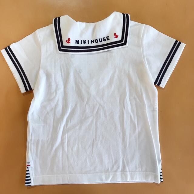 mikihouse(ミキハウス)のタグ付き 【新品未使用】MIKIHOUSE Original セーラーカラー 白 キッズ/ベビー/マタニティのキッズ服男の子用(90cm~)(Tシャツ/カットソー)の商品写真