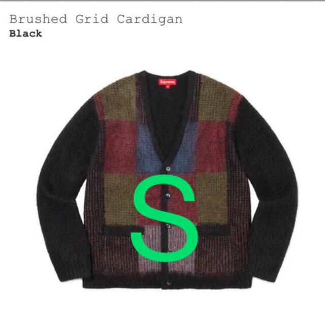 Supreme Brushed Grid Cardigan Sサイズカーディガン