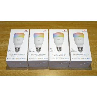 Yeelight スマートLEDライト (マルチカラー対応) E26 4個(蛍光灯/電球)