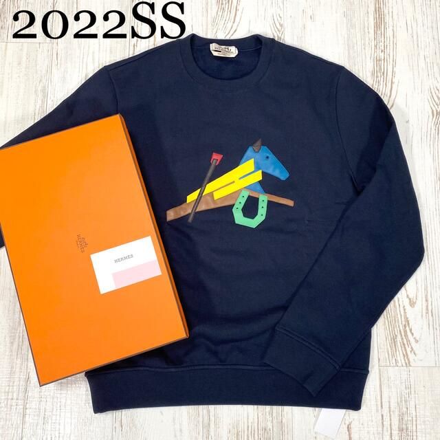 Hermes - 【新品】エルメス 2022SS 新作 スウェット トレーナー レザーパッチ Sの通販 by Rim ｜エルメスならラクマ