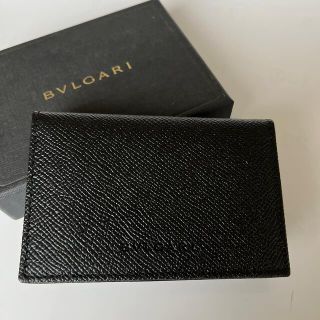 ブルガリ(BVLGARI)のブルガリBVLGARIの黒レザーカードケース(名刺入れ/定期入れ)