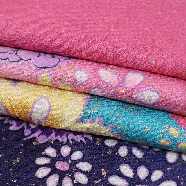 新品振袖 辻が花模様桜梅模様*袷着物 ピンク金通し地 3RM51の 新品振袖 辻が花模様桜梅模様*袷着物 ピンク金通し地 3RM51の