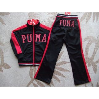 プーマ(PUMA)の新品♪PUMAプーマガールズ♪150♪快適!ラメ!ジャージ上下♪ブラック黒ローズ(その他)