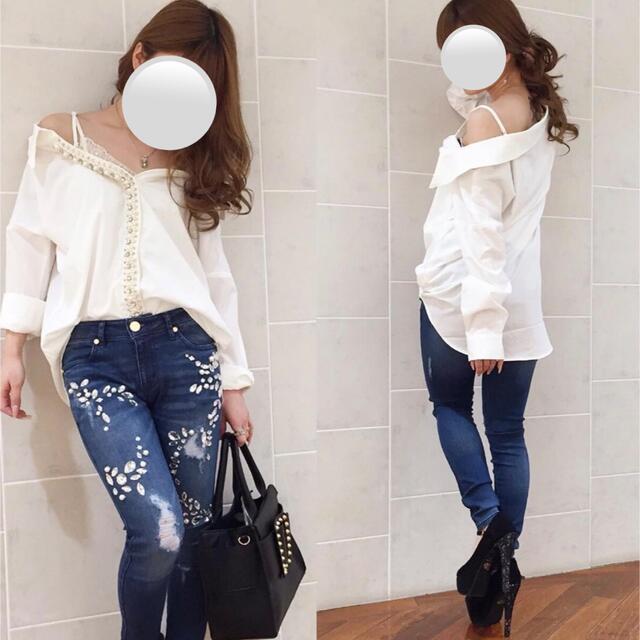 SALE新品DaTuRa♡ビジューホワイトデニム