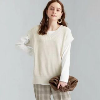 ユナイテッドアローズグリーンレーベルリラクシング(UNITED ARROWS green label relaxing)のむぅ様専用　[ 手洗い可能 ] FFC カタアゼ Vネック ベスト　(ベスト/ジレ)