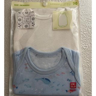 ユニクロ(UNIQLO)のコットンメッシュインナーボディスーツ(肌着/下着)