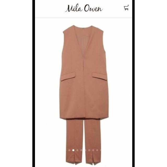 Mila Owen(ミラオーウェン)のMila Owen ミラオーウェン☆ジレのみ くすみピンク size0 　S相当 レディースのトップス(ベスト/ジレ)の商品写真