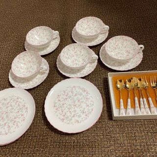 ノリタケ(Noritake)のノリタケ　ティーカップ&ケーキ皿&スプーン&ホーク(食器)