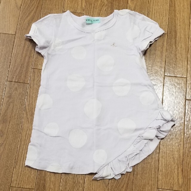 hakka kids(ハッカキッズ)のハッカキッズ　Tシャツ　ドット　100 キッズ/ベビー/マタニティのキッズ服女の子用(90cm~)(Tシャツ/カットソー)の商品写真