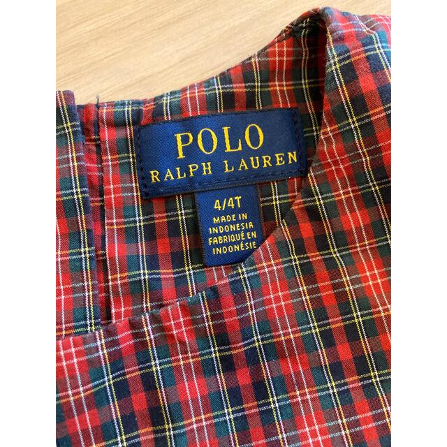 POLO RALPH LAUREN(ポロラルフローレン)の【POLO RALPH LAUREN/ポロラルフローレン】チェック⭐︎カットソー キッズ/ベビー/マタニティのキッズ服女の子用(90cm~)(Tシャツ/カットソー)の商品写真