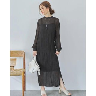 ザラ(ZARA)の【新品】リエディ★ワンピース黒ブラックZARAトゥモローランドIENAセオリー(ロングワンピース/マキシワンピース)