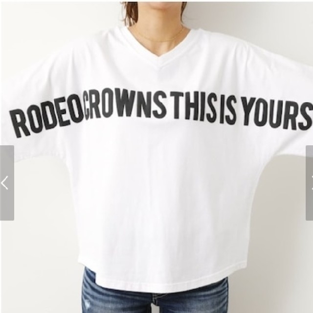 RODEO CROWNS WIDE BOWL(ロデオクラウンズワイドボウル)の✵RODEO CROWNSWB✵２wayワイドロゴTシャツ レディースのトップス(Tシャツ(半袖/袖なし))の商品写真