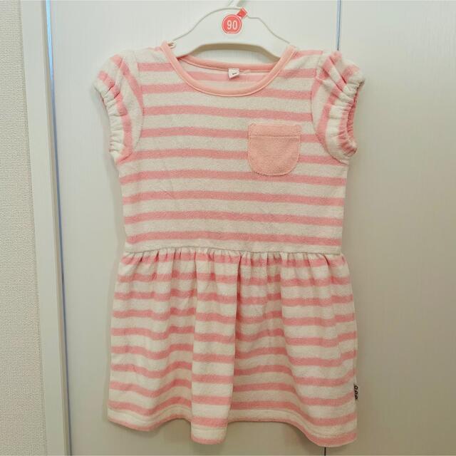 西松屋(ニシマツヤ)のボーダーワンピース キッズ/ベビー/マタニティのキッズ服女の子用(90cm~)(ワンピース)の商品写真