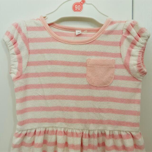 西松屋(ニシマツヤ)のボーダーワンピース キッズ/ベビー/マタニティのキッズ服女の子用(90cm~)(ワンピース)の商品写真