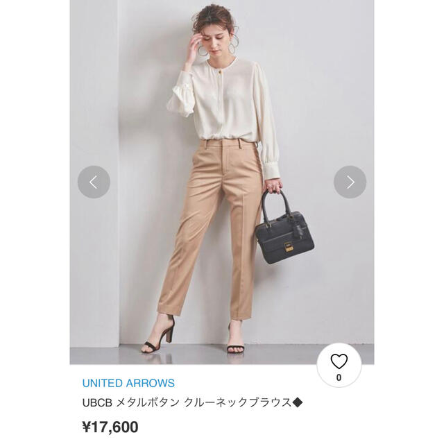 UNITED ARROWS(ユナイテッドアローズ)のユナイテッドアローズ　メタルボタンクルーネックブラウス レディースのトップス(シャツ/ブラウス(長袖/七分))の商品写真