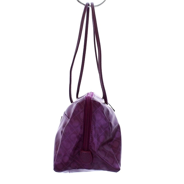 ゲラルディーニ ハンドバッグ ミニボストンバッグ 総柄 ナイロン イタリア製 紫 1