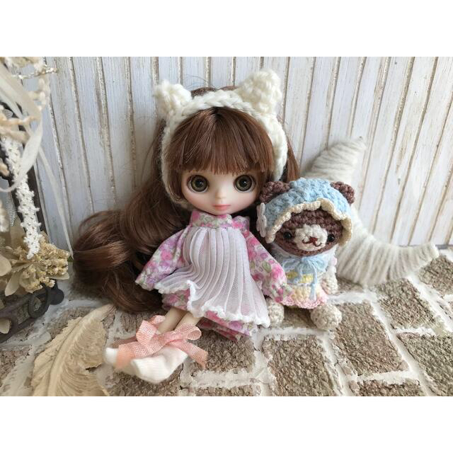 お迎え決まりました♡カスタムプチアイシードール　プチブライスサイズハンドメイド