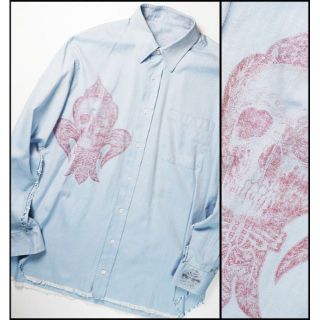 ラフシモンズ(RAF SIMONS)の初期 LIBERTINEリバティーンスカルプリント再構築リメイクシャツ/XXL~(シャツ)