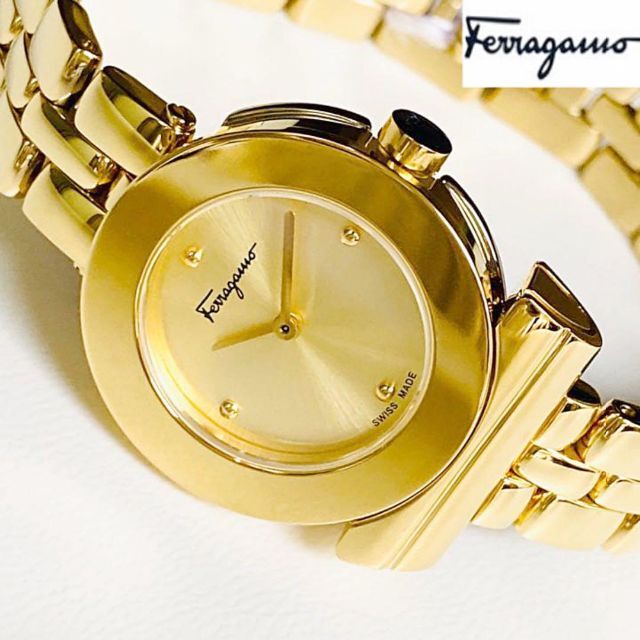 【定価12万】フェラガモ/Ferragamo 女性レディース 新品 時計ゴールド