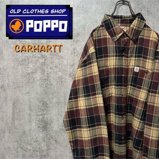 カーハート(carhartt)の【かずっきー様専用】カーハート☆ロゴタグダブルポケットレトロネルチェックシャツ(シャツ)