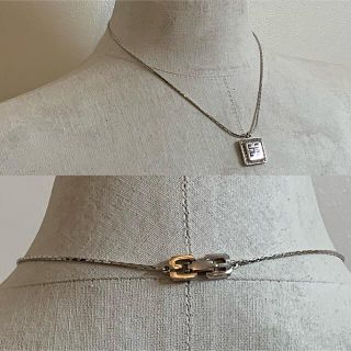 GIVENCHY PARIS VINTAGE 80s Gデザイン装飾ネックレス アクセサリー