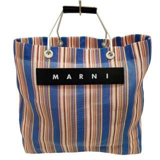 マルニ(Marni)のマルニ トートバッグ - ブルー×白×マルチ(トートバッグ)