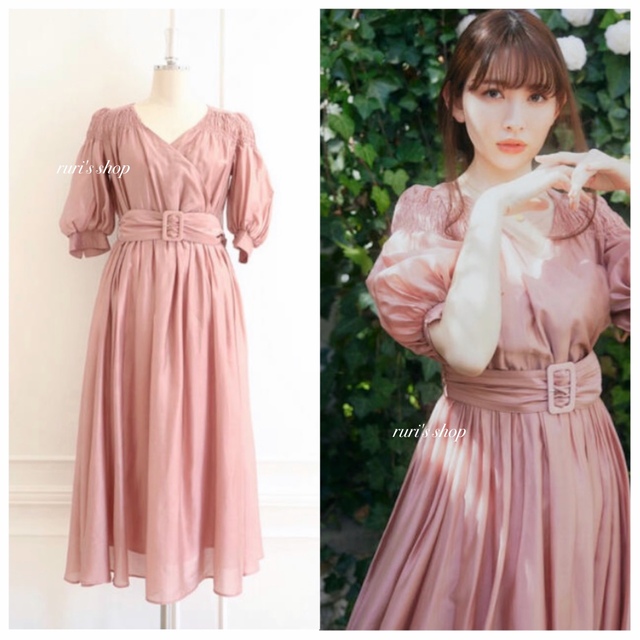 ハーリップトゥ　Airy Volume Sleeve Dressレディース