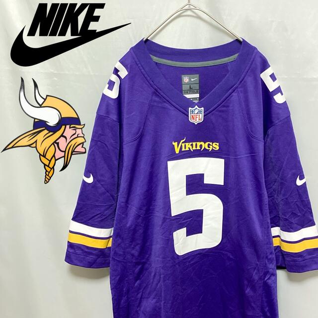 NFL NIKE VIKINGS ゲームシャツ ユニフォーム パープル L