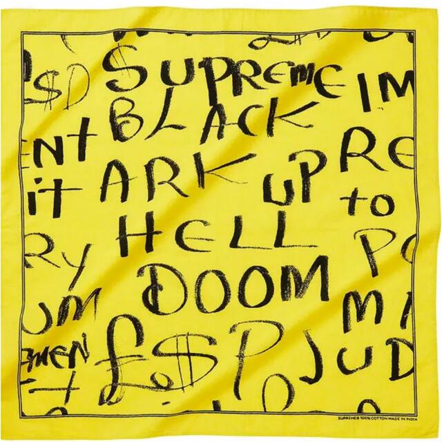 Supreme(シュプリーム)のsupreme black ark bandana 黄色 新品 タグ付き メンズのファッション小物(バンダナ/スカーフ)の商品写真