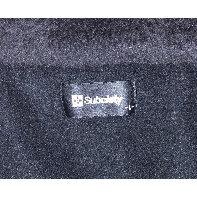 Subciety(サブサエティ)のL 新品 Subciety ボアフリースジャケット ブラック 黒 ボアジャケット メンズのジャケット/アウター(ブルゾン)の商品写真