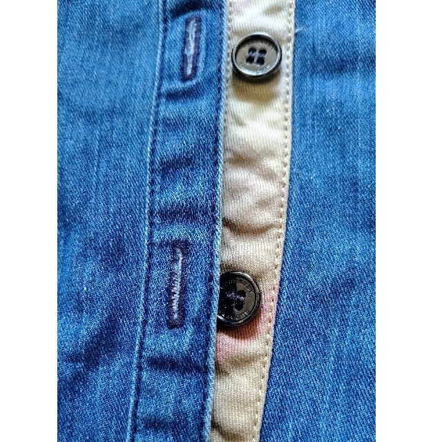 BURBERRY(バーバリー)のBURBERRY 130  デニム ワンピース ジャンパースカート キッズ/ベビー/マタニティのキッズ服女の子用(90cm~)(ワンピース)の商品写真