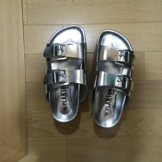 ビルケンシュトック(BIRKENSTOCK)の新品 プラクトン シルバー フットベッドサンダル(サンダル)