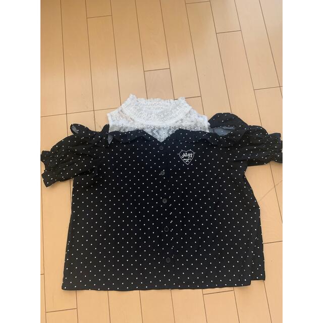 ALGY(アルジー)のアルジー  ALGY オープンショルダー　カットソー　150 キッズ/ベビー/マタニティのキッズ服女の子用(90cm~)(Tシャツ/カットソー)の商品写真