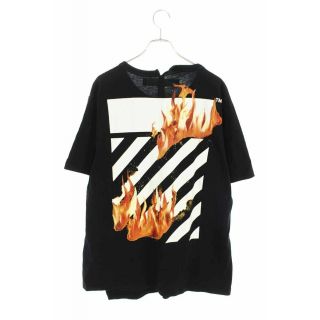 オフホワイト(OFF-WHITE)のオフホワイト ダイアゴナルファイアTシャツ XL(Tシャツ/カットソー(半袖/袖なし))