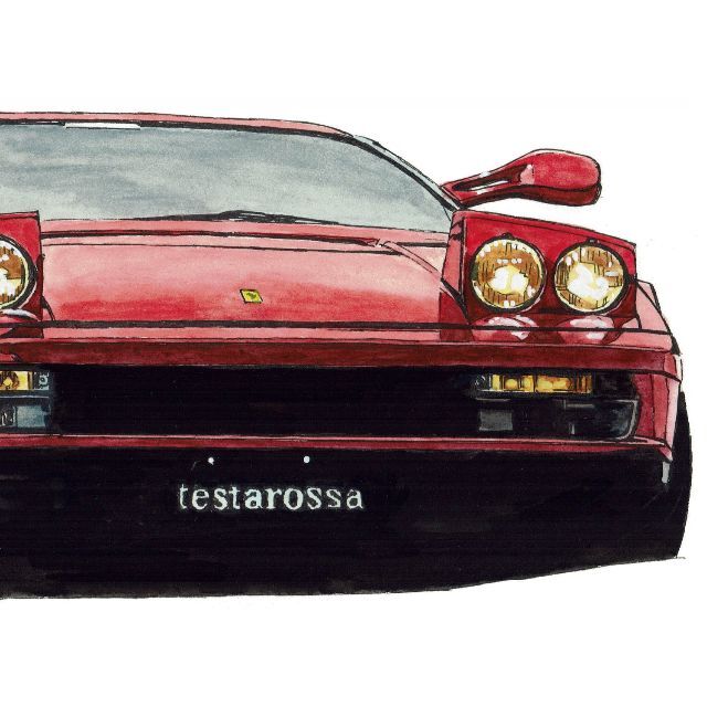 Ferrari - GC-687テスタロッサ/365GTB限定版画サイン有額装済作家平右 ...