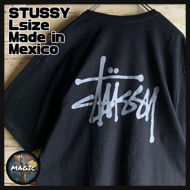 【超希少カラー】STUSSY★ビッグロゴ入りTシャツ バックロゴ　ゆるだぼ