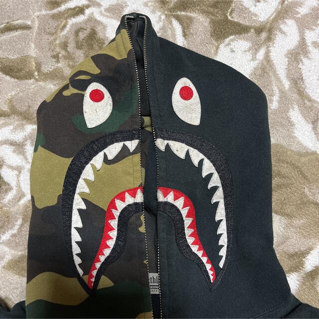 APE BAPE KAWS LAND SHARK HOODIE シャークパーカー